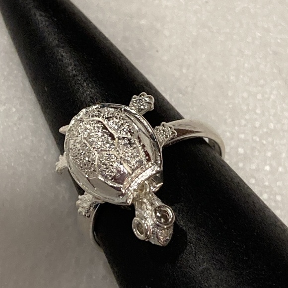 NWOT - Mexican Silver Moveable Turtle Ring - Size 7.5 - Picture 5 of 9
